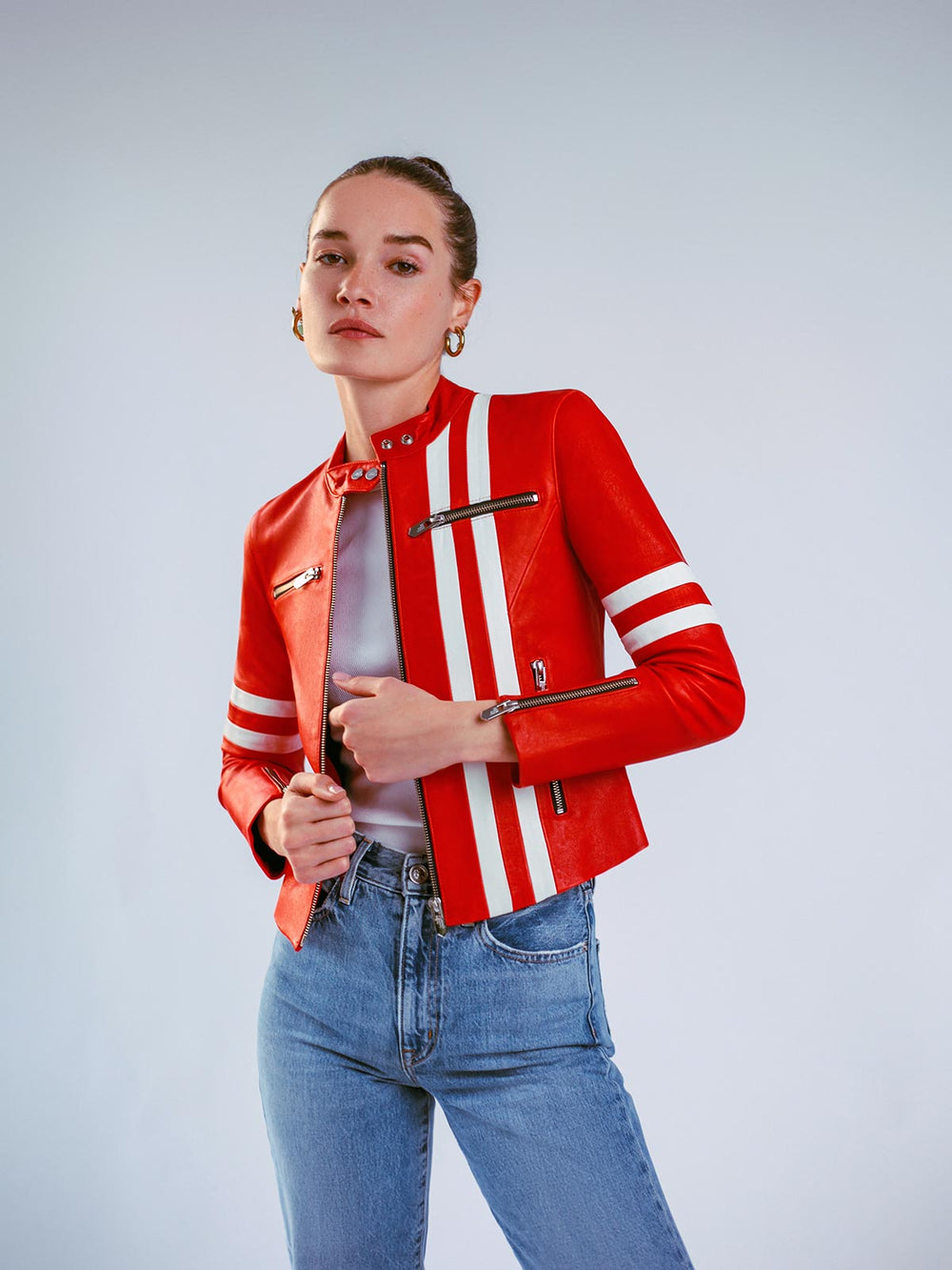 Racer Stripes Zip-Up Jacket - Women - Ready-to-Wear